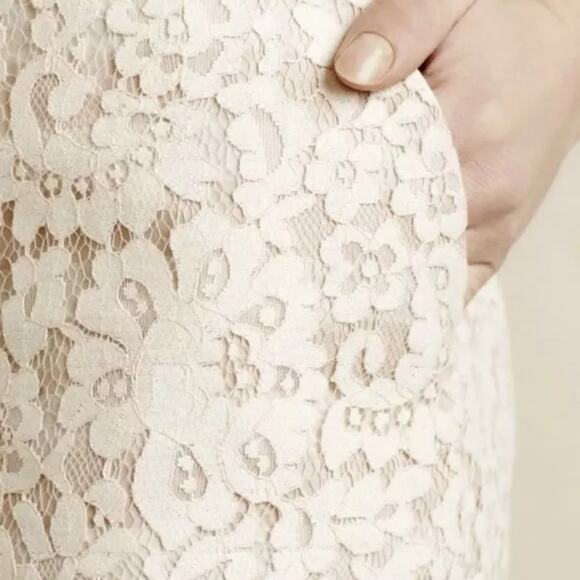 Anthropologie CARTONNIER Scalloped Hem Lace Shorts Size 10 - Picture 5 of 11